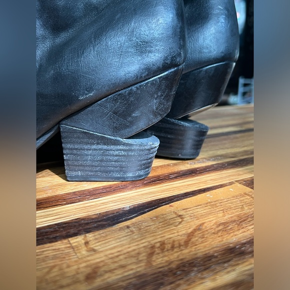 A.S. 98 studded heeled boots with cut out heel - Picture 4 of 8